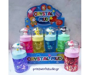 Crystal mud gold foil Slime Kuromi Sanrio